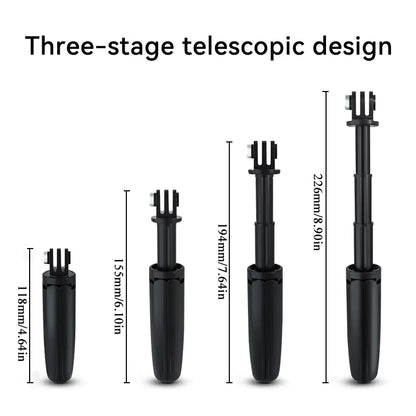 Mini Extendable Tripod Foldable Tripod Portable Monopod for Go Pro Hero 13 12 11 Black Session Osmo Action Camera Vlog Accessory