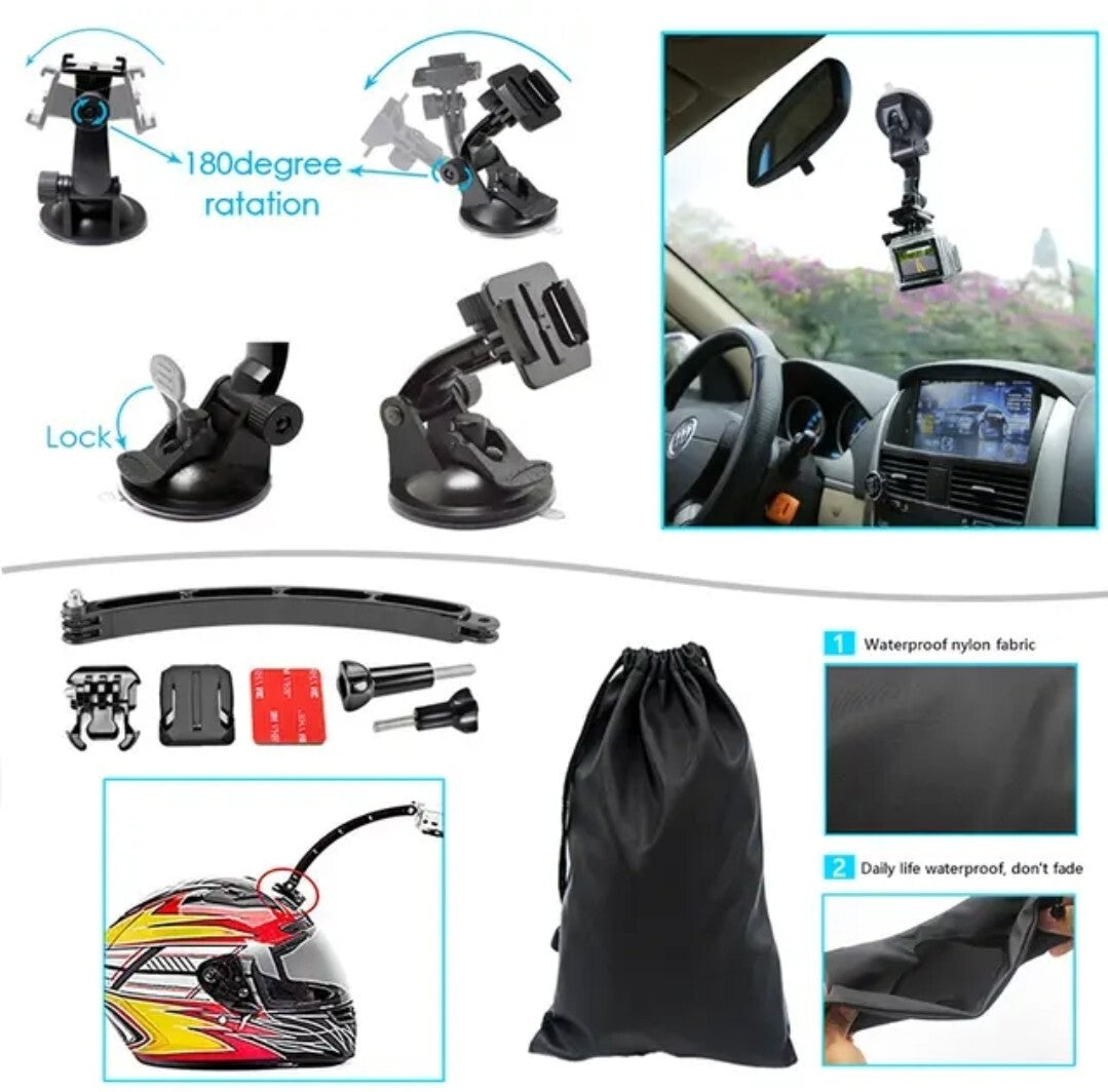 50 in 1 Accessories for Gopro 13 12 11 10 9 8 7 6 Bundle Chest Head Mount Biking