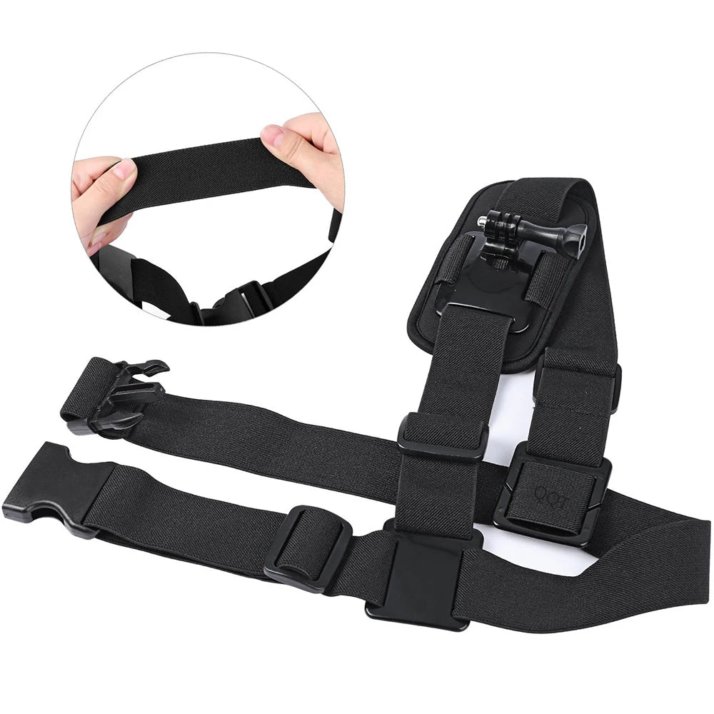 QQT for Accessories Gopro Shoulder Strap Mount Chest Harness Adapter for Go Pro Hero11 10 9 8 7 6 5 4 3Black Edition Xiaomi Yi