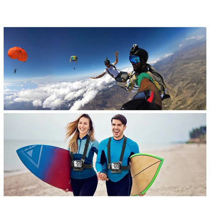 All-In-One 6Pcs Action Camera Kit Head Strap Chest Strap Mount Adjustable for Gopro Phone Osmo Enhanced Stability Versatility