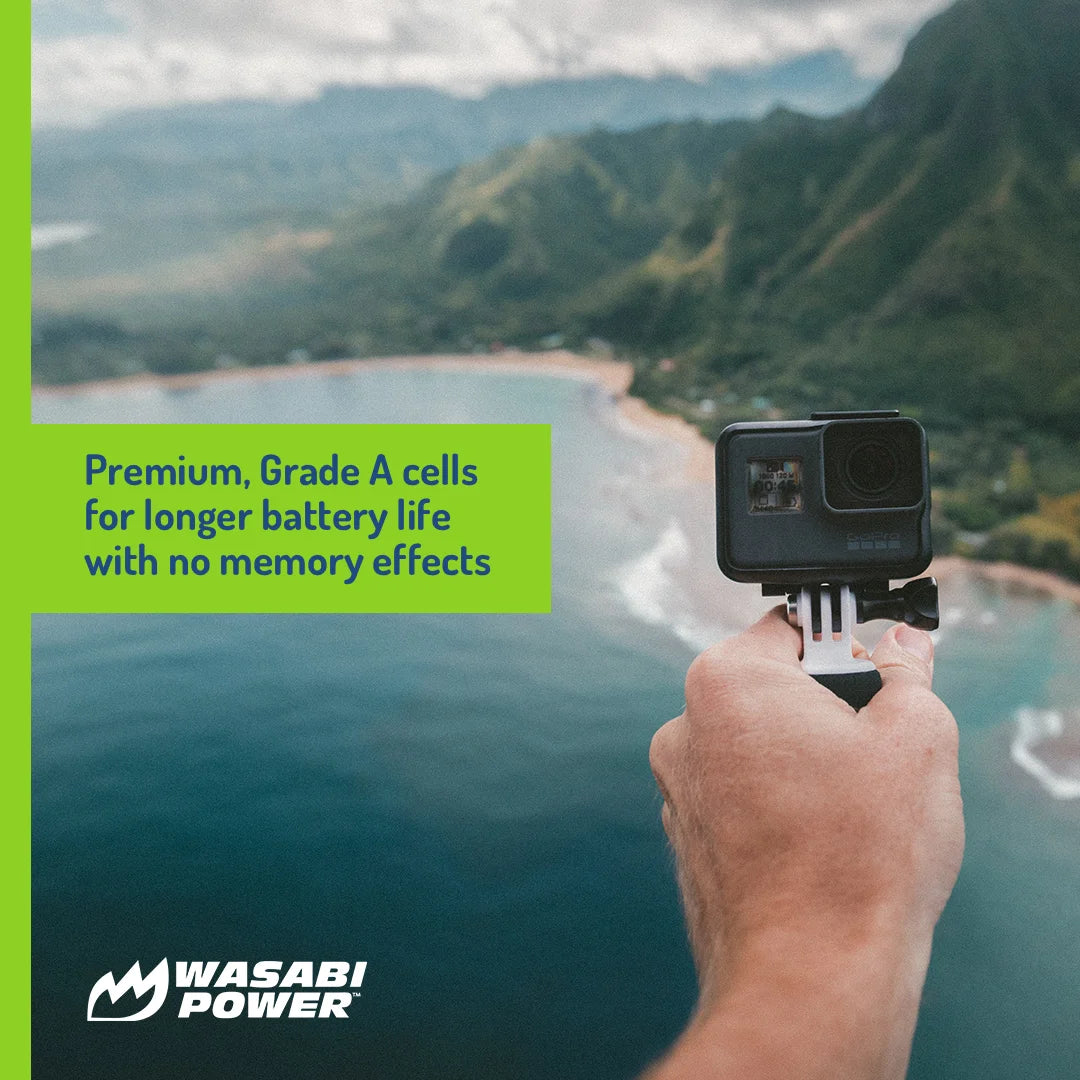 Battery (2-Pack) and Triple Charger for Gopro HERO8 Black (Compatible with HERO7, HERO6, HERO5)