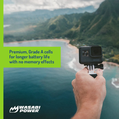 Battery (2-Pack) and Triple Charger for Gopro HERO8 Black (Compatible with HERO7, HERO6, HERO5)