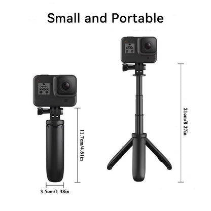 Mini Extendable Tripod Foldable Tripod Portable Monopod for Go Pro Hero 13 12 11 Black Session Osmo Action Camera Vlog Accessory